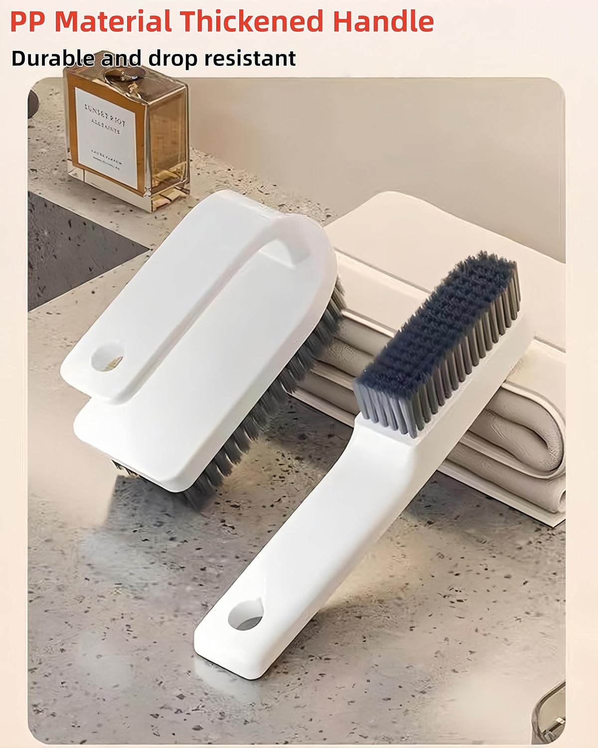 2 Pack Scrub Brush Laundry Cleaning Brush Soft Bristle Household Cleaning Brushes Carpet Brush Upholstery Brush Small Scrubbing Brush Stain Remover Brushes for Fabric,Hat,Clothes,Bag & More