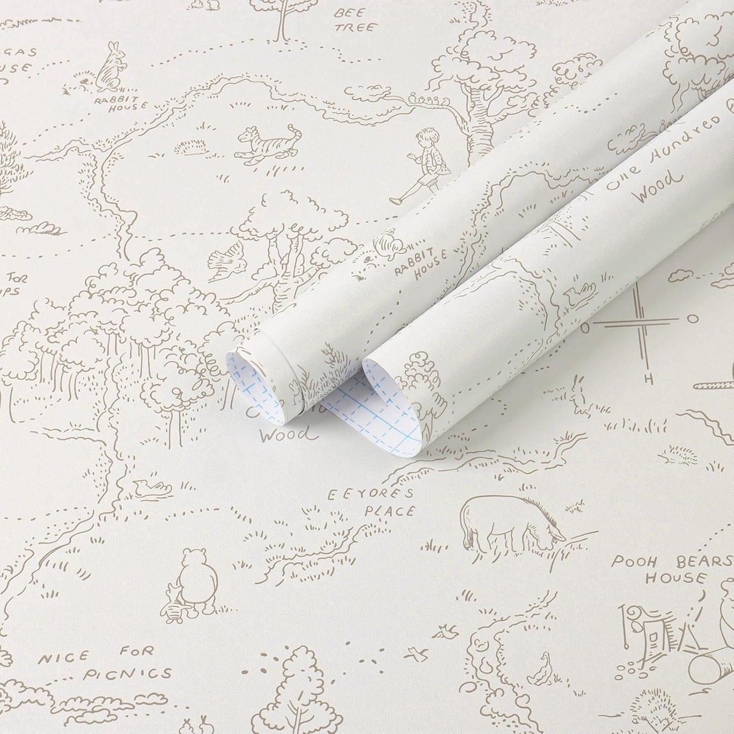 Dimoon 17.3''x78.7'' Vintage Peel and Stick Wallpaper Boho Beige Neutral Contact Paper White Floral Bird Wallpaper Removable Botanical Renter Friendly Modern Wall Paper Bedroom Bathroom Vinyl Roll