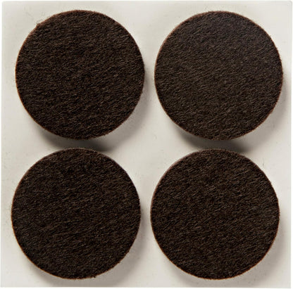 Scotch Felt Pads, Felt Furniture Pads for Protecting Hardwood Floors, Round, Brown, 1.5-in Diameter, 24 Pads