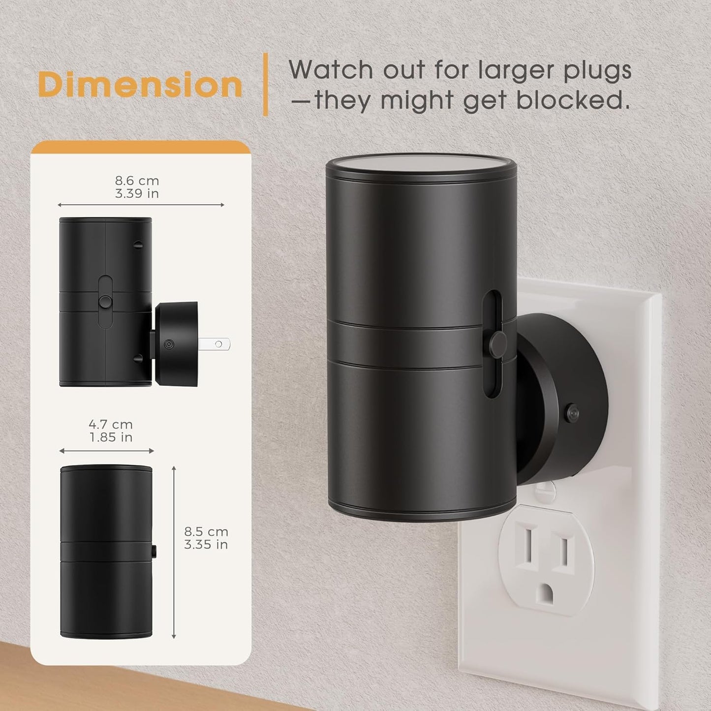 Briignite Motion Sensor Night Light,2 Pack Motion Activated Plug in Night Lights, 0-100LM Dimmable Soft White 3000K, Motion Sensor Light Indoor for Bathroom Hallway Bedroom Stairway Kid Elderly Pet