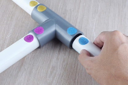 Royal Green Dot Sticker 11/16" Inch (17mm) Colored Labels in Purple - 2400 Pack - Colors B