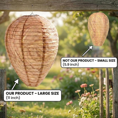 4 Pack Hanging Paper Fake Wasp Nests for Home(Brown)