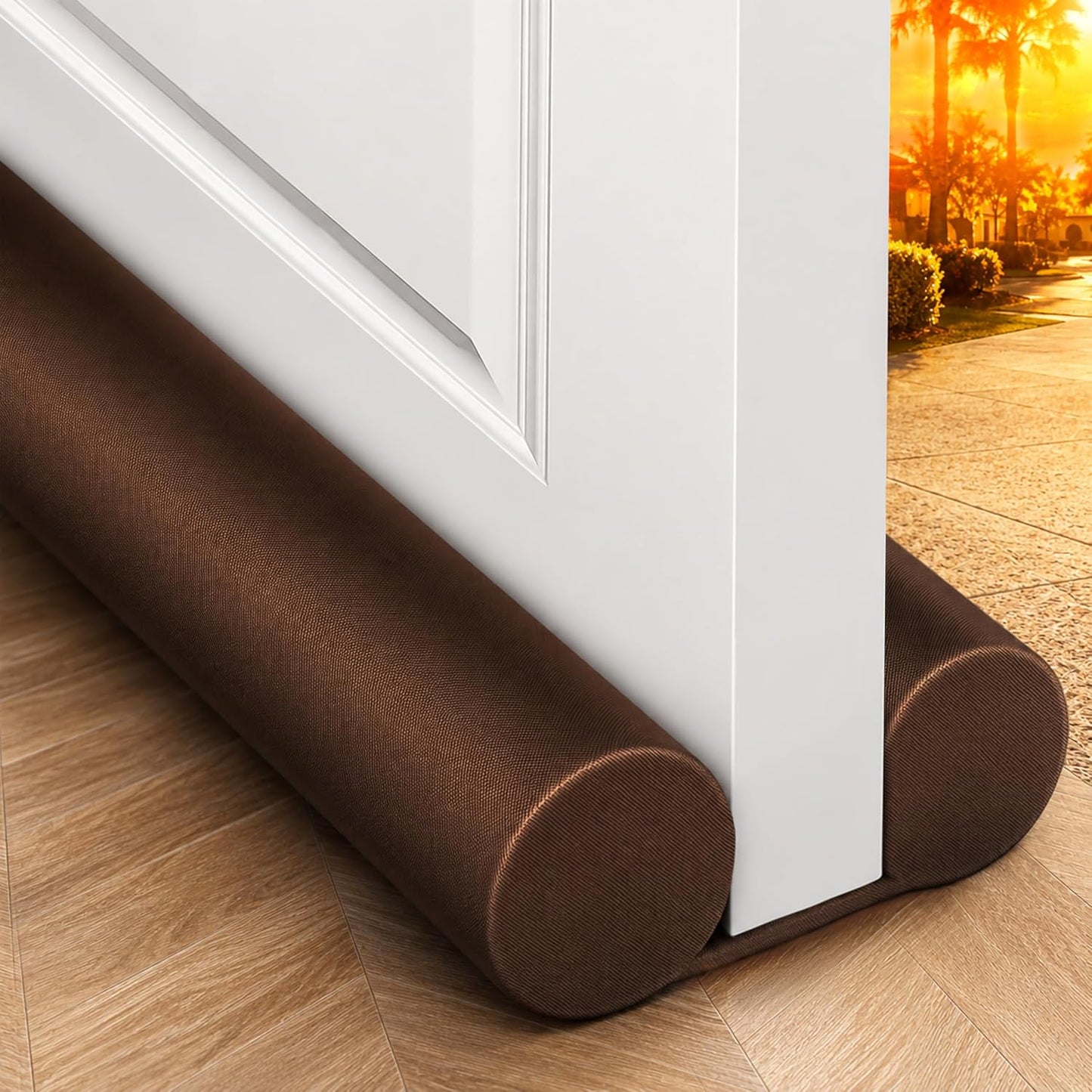 MAXTID Under Door Draft Stopper for Bottom of Doors 38" Black Door Blocker Noise ReducerLight Cold Air Guard Breeze Sound Proof Door Sweep Weather Stripping Door Seal Insulation Strip Gap Filler