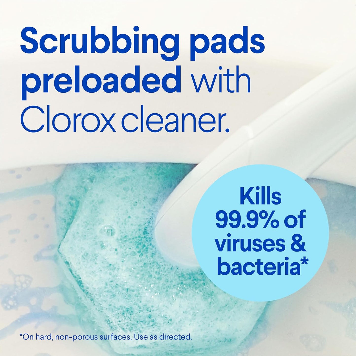 Clorox ToiletWand Toilet Cleaner Refills, Toilet brush, Rainforest Rush, 10 Ct