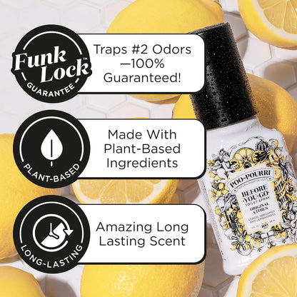 Poo-Pourri Before-You-Go Toilet Spray Refill, Original Citrus, 16 Fl Oz, Up to 800 Uses, Bathroom Odor Deodorizer with Essential Oils for Home or Work, Lemon, Bergamot and Lemongrass Scent
