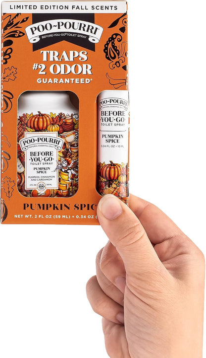 Poo-Pourri Before-You-Go Toilet Spray, Bamboo Rain, 2 Fl Oz, Up to 100 Uses, Bathroom Odor Deodorizer with Essential Oils for Home or Work, Travel Essentials, TSA Approved Size, Bamboo & Fresh Grass