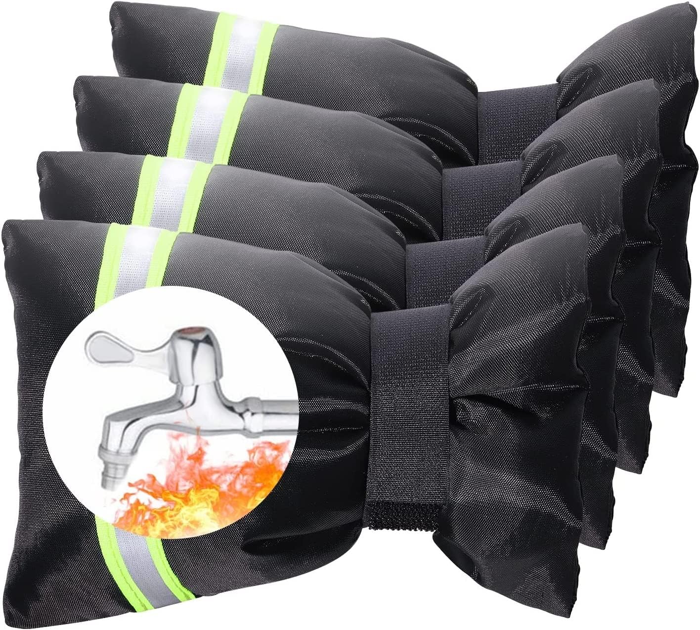 Outdoor Faucet Covers for Winter Freeze Protection, 4 Pack Thickened Insulation Outside Hose Bib Reusable Waterproof Anti-Freeze Tap Cover