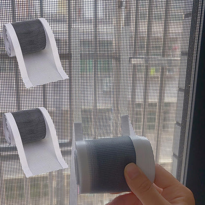 2 Rolls Self-Adhesive Window Screen Repair Tapes Screen Door Tent Net Repair Patch Net (5 Meters/Roll 7cm in Width)