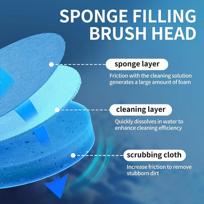 Disposable Toilet Cleaning System, Toilet Bowl Cleaner Wand and 8 Refills, Toilet Brush and Holder Set(Wall Mounted), Bathroom and Toilet Cleaning Scrubber Kit