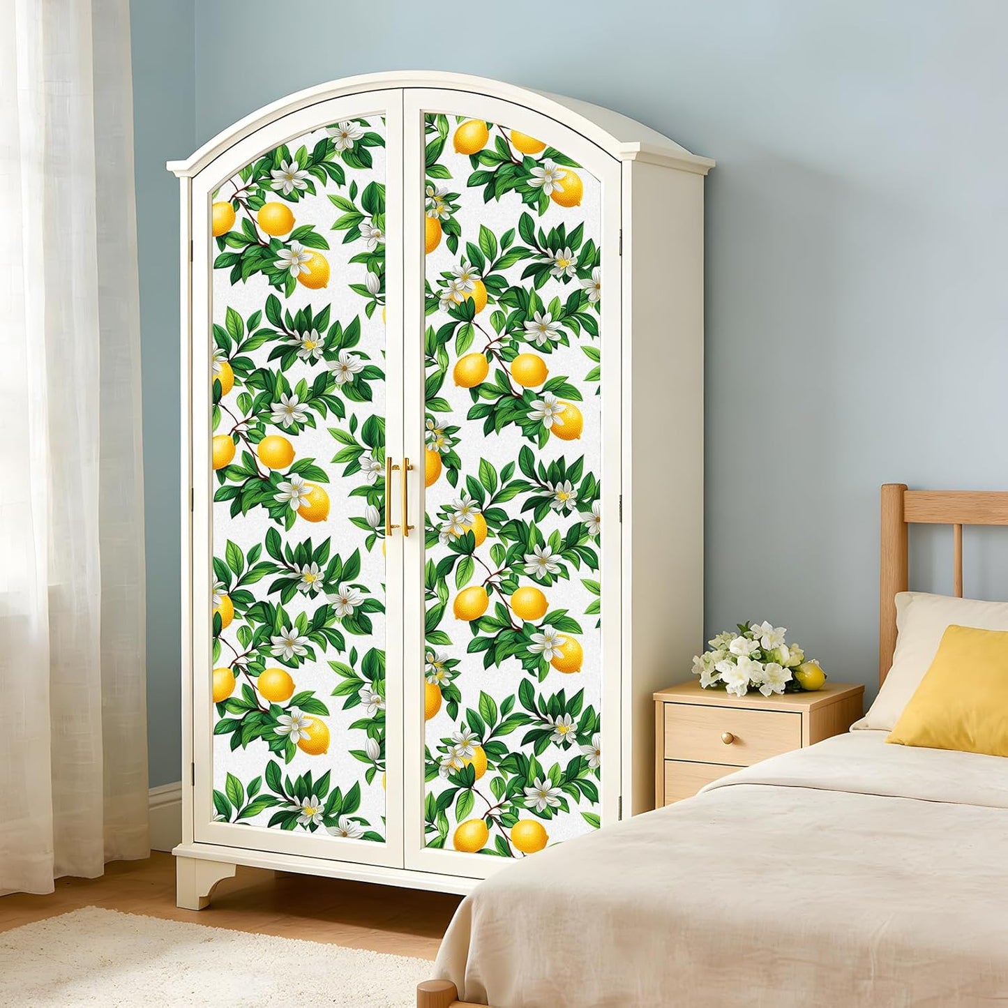 SOMWISE Frosted Glass Window Film, Heat Insulation, UV Block, Anti-Glare, One Way Privacy Tint, Static Cling for Home Bathroom Door, Renter Friendly, Day & Night Privacy