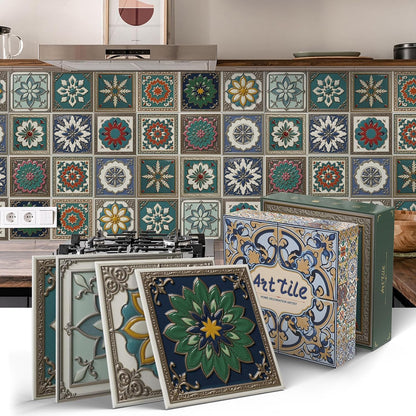 Peel and Stick Backsplash Tile Sticker for Kitchen and Bathroom Walls - 24 Removable 5.9"x5.9" Tiles, Waterproof