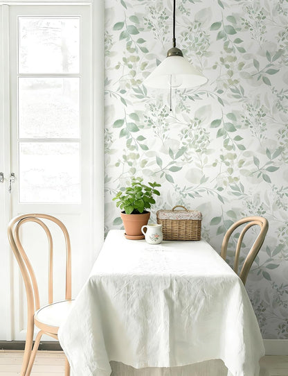 Safiyya Peel and Stick Wallpaper Boho Modern Beige Leaf Contact Paper Peel and Stick Wall Paper Self Adhesive Removable Wallpaper for Bedroom Bathroom Vinyl Roll 78.7"x17.3"