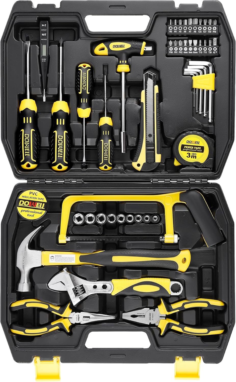 DOWELL Tool Set Tool Kit Homeowner Tool Set Wrench Pliers Screwdriver Set Repair Tool Kit