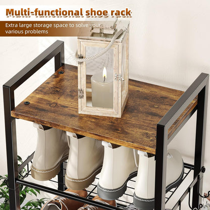 Simple Trending Tall Shoe Rack Storage Holds 40 Pairs, 10 Tier Shoe Organizer Shelf Large Capacity for Entryway Closet, Black