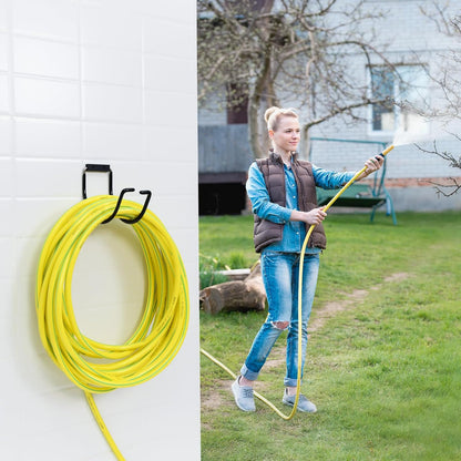 Garden Hose Holder Water Hose Hanger Wall Mounted,304Stainless Steel Solid Hose Hook Holds Up to 150Ft Garden Hose, Expandable Hose, Water Hose - Chrome