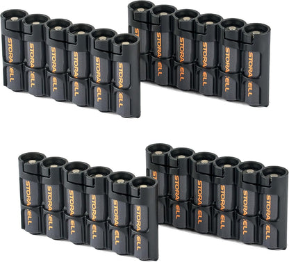Storacell Slimline AA-6 Battery Storage Caddy and Dispenser (Pack of 2), Military Green, Holds 6 AA Batteries (Not Included), Durable & Compact Design, The Original Battery Caddy, Made in The USA