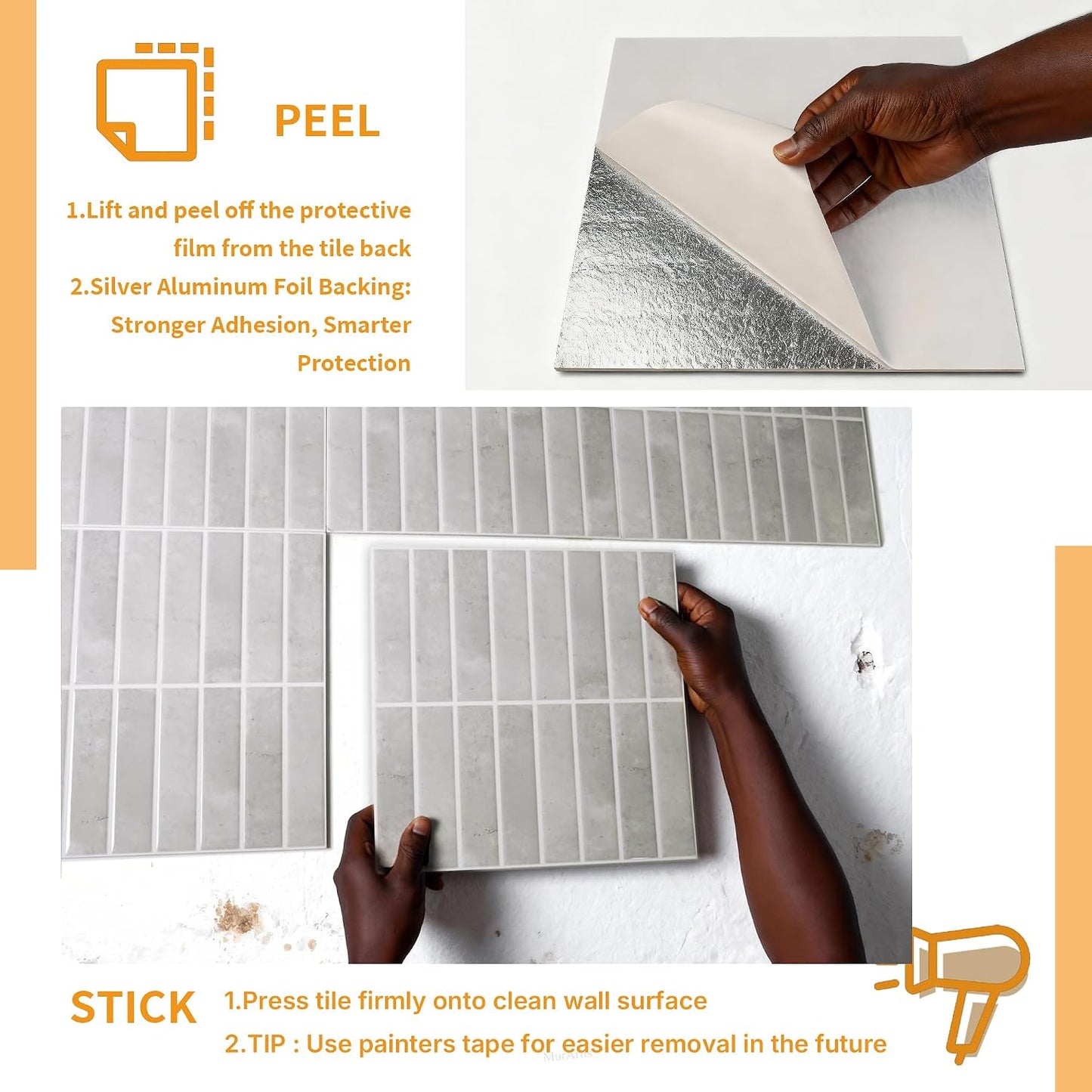Peel and Stick Backsplash Tiles for Kitchen Bathroom - 10 Sheets 11.61" x 11.61" 3D Self Adhesive Wall Tiles Waterproof Hard PVC Ceramic Tile Easy DIY Installation Green
