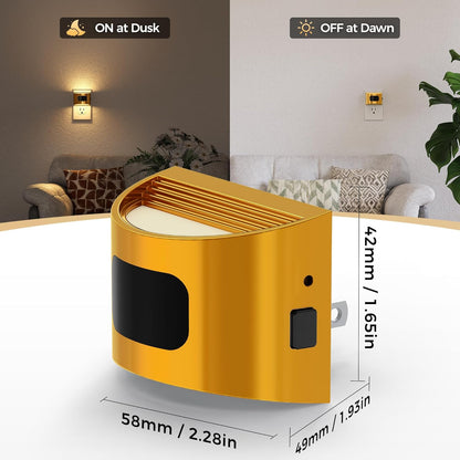 DORESshop LED Night Light[2 Pack], Night Lights Plug into Wall, 3 Mode Plug in Night Light with Motion Sensor, Dusk to Dawn Sensor, Nightlights for Adults, Bedroom, Bathroom, Hallway