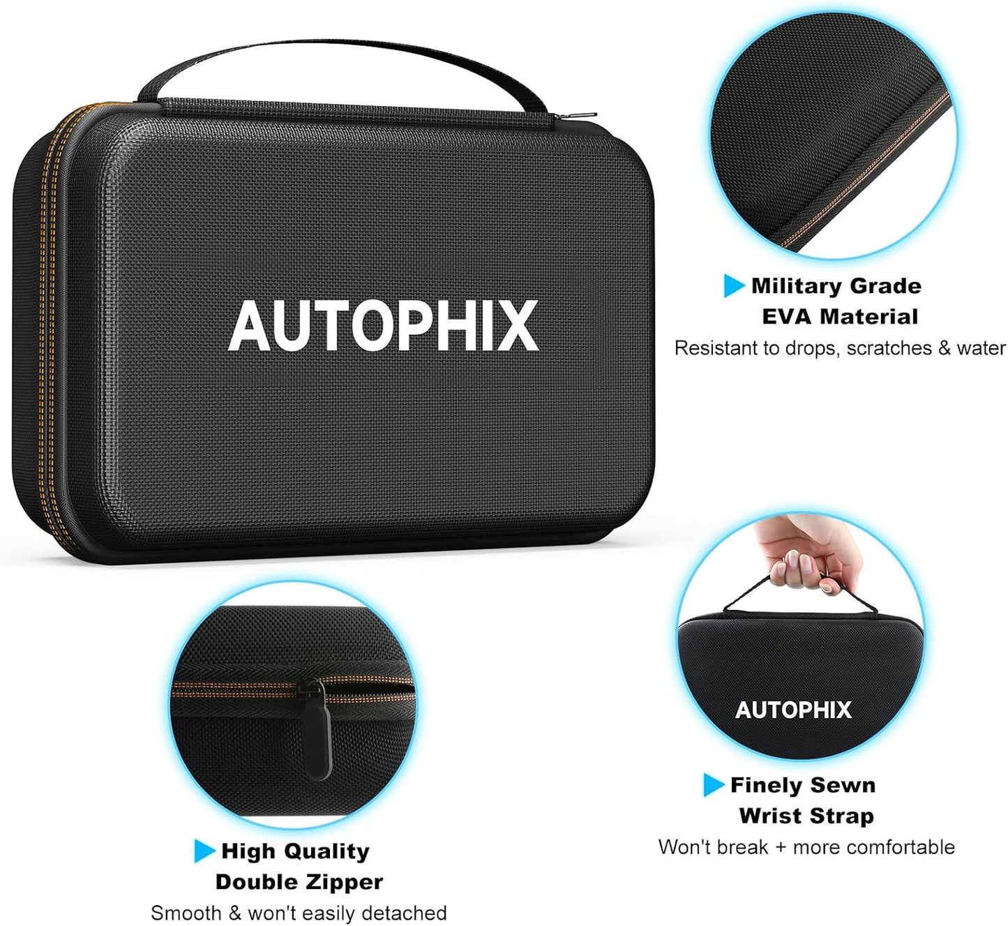 AUTOPHIX Storage Bag Protective Case for OBD2 Scanner - Storage Bag for Code Reader, Diagnostic Scan Tool & Battery Tester