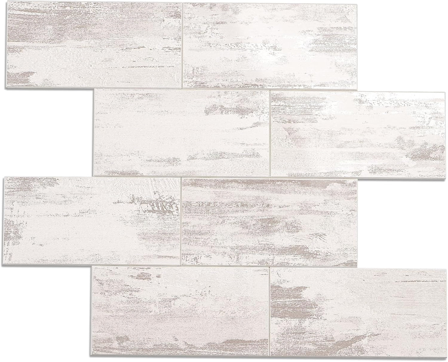 Havenly Peel and Stick Backsplash Tile for Kitchen & Bathroom Walls (White, 10 Tiles - 9.7 sq. ft. (0.9 m²))
