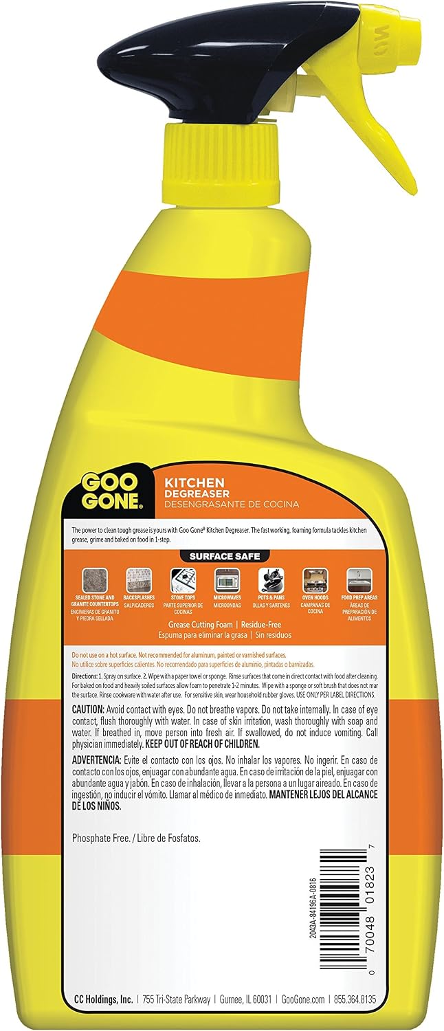 Goo Gone Degreaser - Removes Kitchen Grease, Grime and Baked-on Food - 14 Fl. Oz. - 2047