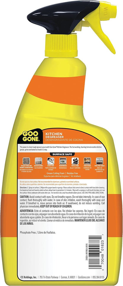 Goo Gone Degreaser - Removes Kitchen Grease, Grime and Baked-on Food - 14 Fl. Oz. - 2047