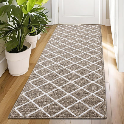 Finchitty Indoor Door Mat, Dirt Resistant and Absorbent, Low-Profile, Non-Slip, Washable Inside Floor Mats for Front Door, Back, and Entrance, 32" x 20", Grey