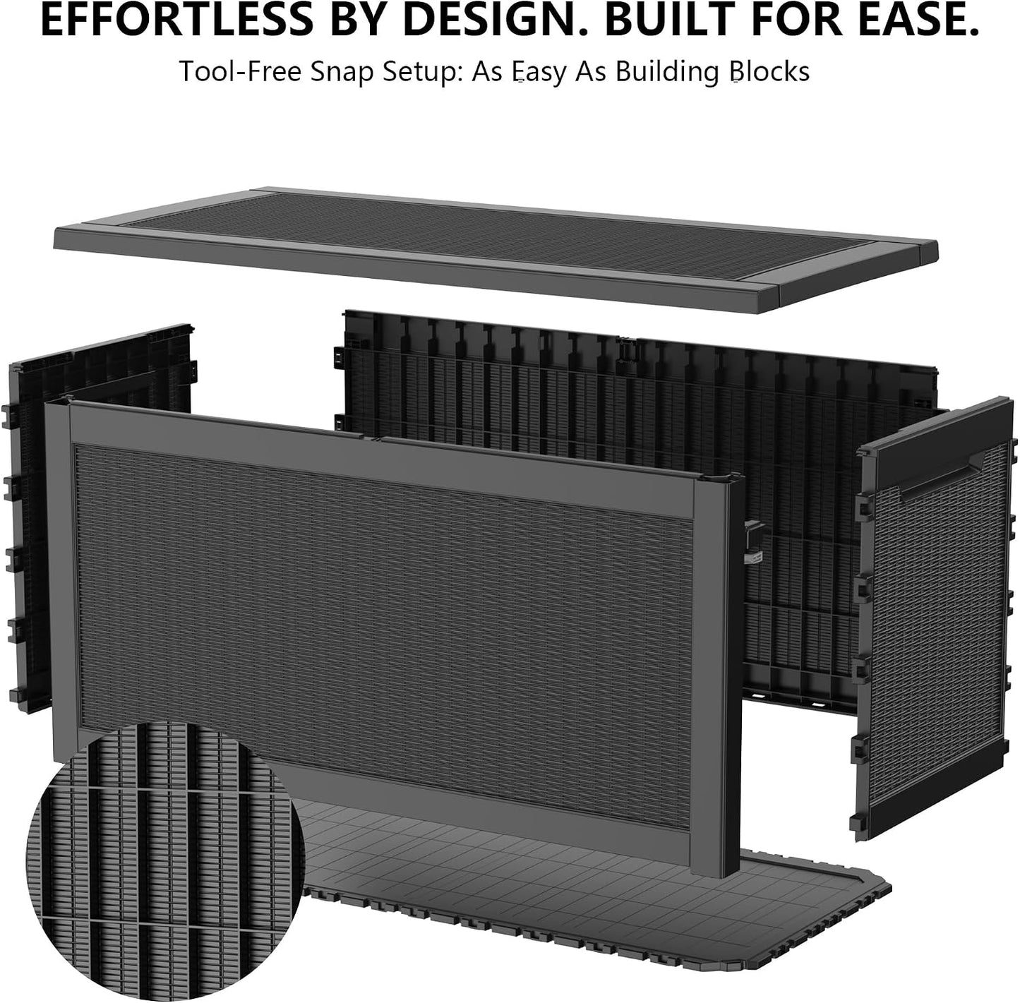 Outdoor Storage Box, 320 Gallon Waterproof Deck Box [Upgraded 3.0], Dual Gas-Spring Ultimate Resin Organizer for King Cushions, Heavy-Duty Lockable Estate Storage Bench, Backyard BBQ, Black