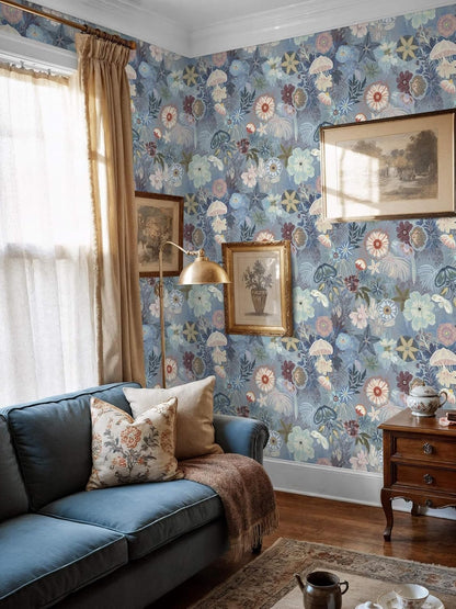 Ismoon Peel and Stick Wallpaper Floral Vintage Stick on Wall Paper Beige French Textured Contact Paper for Cabinet Removable Self Adhesive Wallpaper Vinyl Roll Shelf Deco, 17.3x78.7in