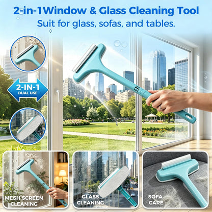 Window Track Cleaning Brush, 2-in-1 Groove Cleaning Tool with 3 Replaceable Pads, Multifunctional Gap Brush for Window Sills Sliding Door Tracks Corners, Household Dust Removal Cleaning Kit
