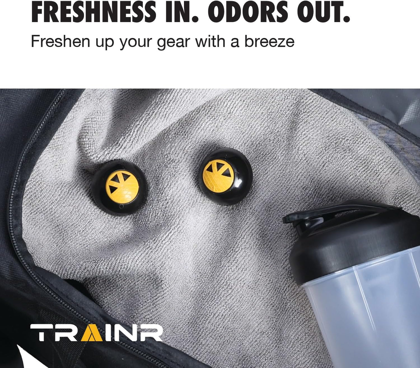 Citrus Breeze Deodorizing Balls 6-Pack TRNR-DB-CB, Shoe Deodorizer Balls and Gym Bag Odor Eliminator for Lockers, Closets and Sports Equipment with Adjustable Twist Vent Scent Control