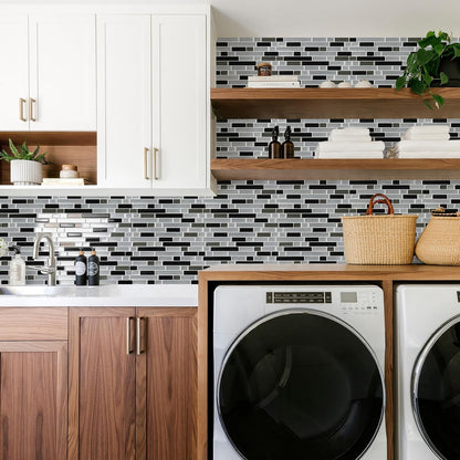 STICKGOO Peel and Stick Backsplash - 10 Sheets of 12”×12” - 3D Self Adhesive Peel and Stick Tile Backsplash for Kitchen & Bathroom