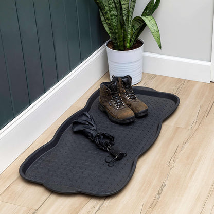 Mohawk Home Boot Tray Utility Solid Black (1'3"x2'5") Utility Mat