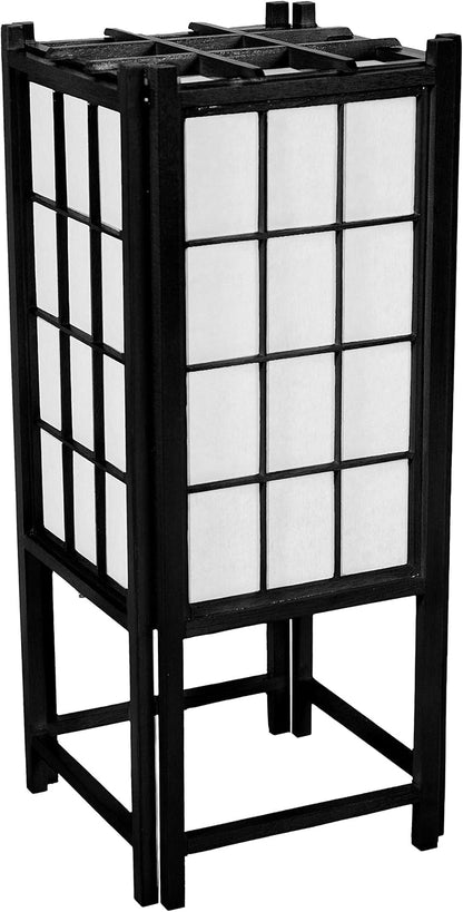 Red Lantern 72" Window Pane Shoji Lamp, Black