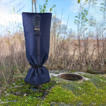 Kuuqa Large Size Outdoor Faucet Cover Faucet Socks Outdoor Hose Cover for Winter Freeze Protection,Deep Blue