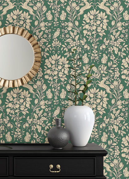 NuWallpaper by WallPops Taupe Enchanted Peel and Stick Wallpaper, Removable Wallpaper, 20.5 in x 18 ft