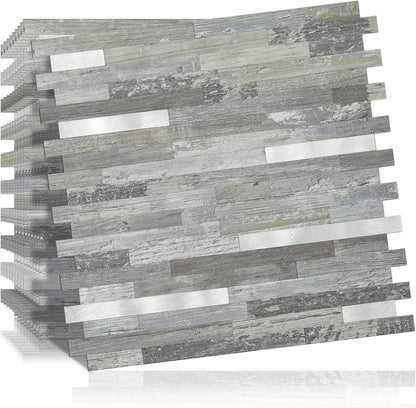 DICOFUN 10-Sheet Peel and Stick Backsplash Wall Tile, PVC Kitchen Backsplash Peel and Stick in Sandstone, 9.4 sq.ft