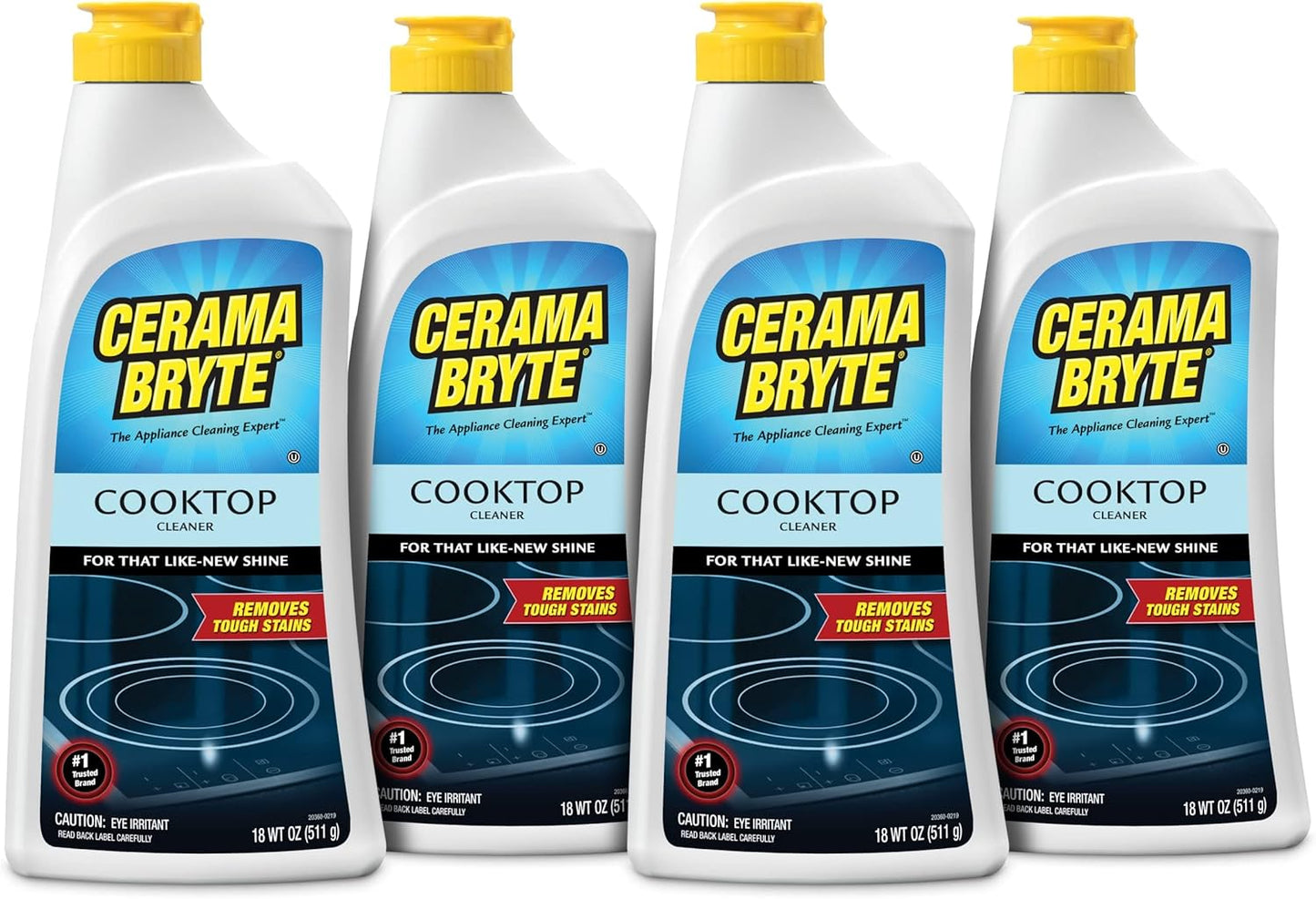 Cerama Bryte Cooktop Cleaner for Glass-Ceramic Surfaces, 18 oz, 2 Pack