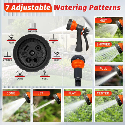 AUTOMAN Garden Hose Nozzle - 2 Pack, 100% Metal High Pressure Spray Nozzle, Labor-Saving Design, Heavy Duty for Garden Watering, Car Washing, Window Cleaning, Pets Bathing