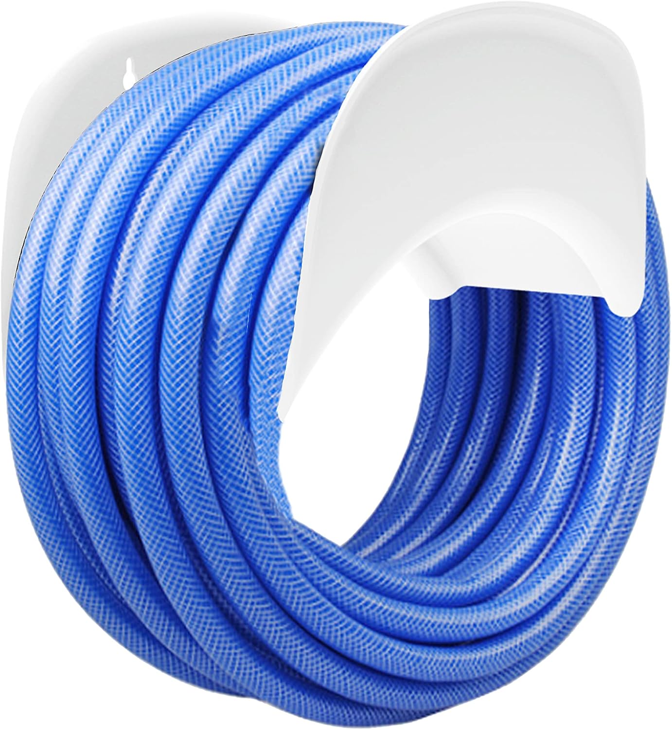 Gardzen Heavy Duty Hose Hanger Wall Mount, Hose Holder, Hook, Rack, Support for Outside, White
