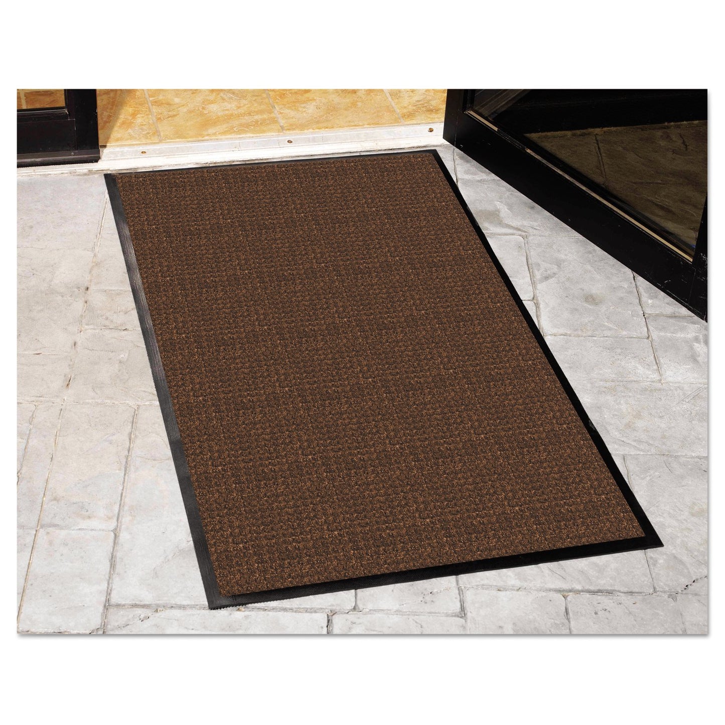 Guardian WaterGuard Indoor/Outdoor Wiper Scraper Floor Mat, Rubber/Nylon, 3'x4', Grey