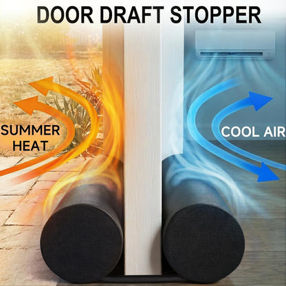 MAXTID Under Door Draft Stopper for Bottom of Doors 38" Black Door Blocker Noise ReducerLight Cold Air Guard Breeze Sound Proof Door Sweep Weather Stripping Door Seal Insulation Strip Gap Filler