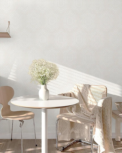 Heroad Boho Peel and Stick Wallpaper Beige Renter Friendly Wall Paper Peel and Stick Modern Contact Paper Neutral Geometric Wallpaper for Bedroom Bathroom Cabinets Decor Vinyl Waterproof 17.3"x78.7"