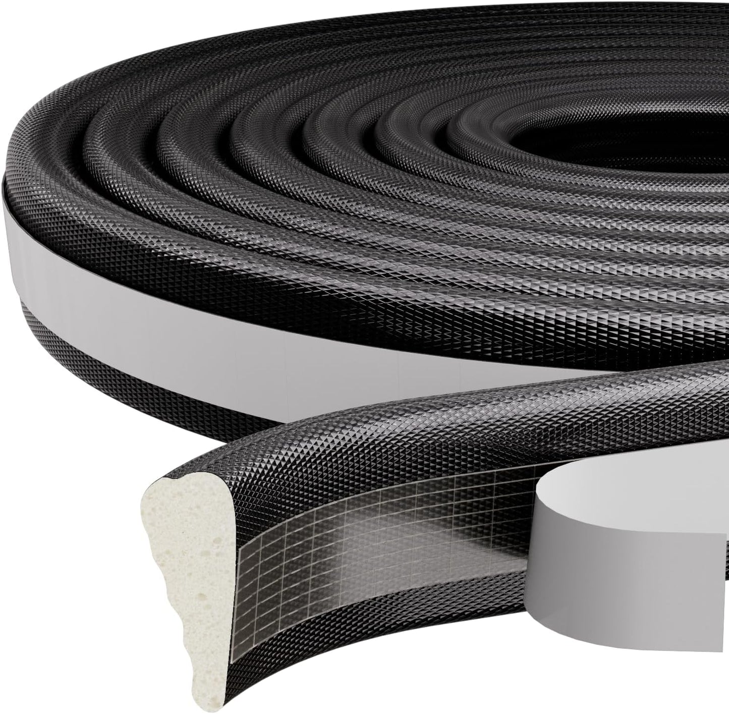 16.4 Ft Weather Stripping Door Seal Strip,Self-Adhesive Foam Weather Strip for Window Door Insulation,Soundproofing Weatherstripping for Windows Gap Filler,Wedge Window Sealer Tape for Winter,Black
