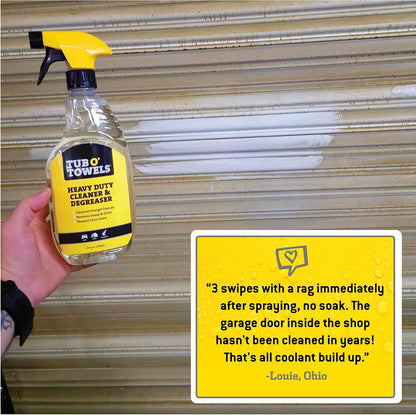 Tub O' Towels Heavy Duty Cleaner and Degreaser Spray Helps in Removing Oil Tar Paint Dirt Caulk Grease Grime Gunk Epoxies, Industrial Strength, Home & Auto, Made In USA, Citrus Scent, 24oz, 2-Pack