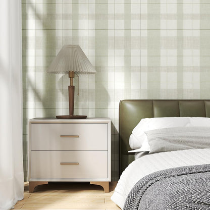 Modern Peel and Stick Wallpaper 17.3" x 78.7" Self Adhesive Wallpaper Textured Neutral Stripe Contact Paper Removable Vinyl Wall Paper for Living Room Bedroom Accent Wall Modern Minimalist Wall Decor