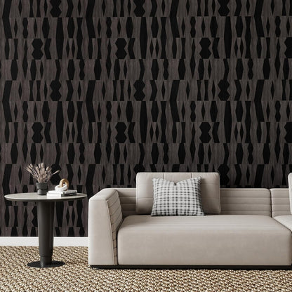 Modern Peel and Stick Wallpaper 17.3" x 78.7" Self Adhesive Wallpaper Textured Neutral Stripe Contact Paper Removable Vinyl Wall Paper for Living Room Bedroom Accent Wall Modern Minimalist Wall Decor