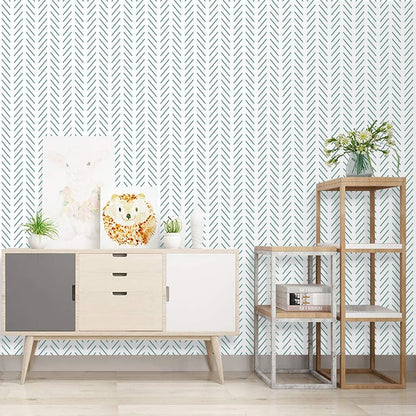 Erfoni Black and White Peel and Stick Wallpaper Modern Herringbone Contact Paper Bathroom 17.7inch x 118.1inch Geometric Removable Wallpaper Peel and Stick Self Adhesive Contact Paper for Accent Wall