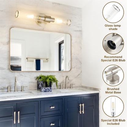 Morauroral Gold Battery Operated Wall Sconces Set of Two, Rechargeable Wall Sconce with Dimmable Remote Control, 20 Inch Wireless Sconce Wall Light for Bedroom, Living Room (Bulbs Included)