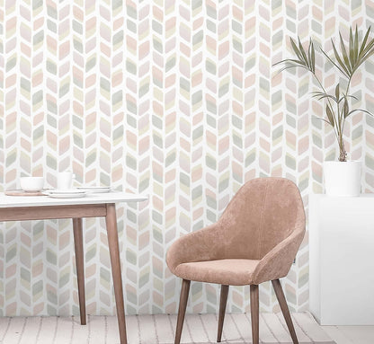 Boho Wallpaper Neutral Peel and Stick Wallpaper 78.7"x17.3" Geometric Wall Paper Beige and White Contact Paper Textured Removable Vinyl Waterproof for Bedroom Farmhouse Kitchen Bathroom